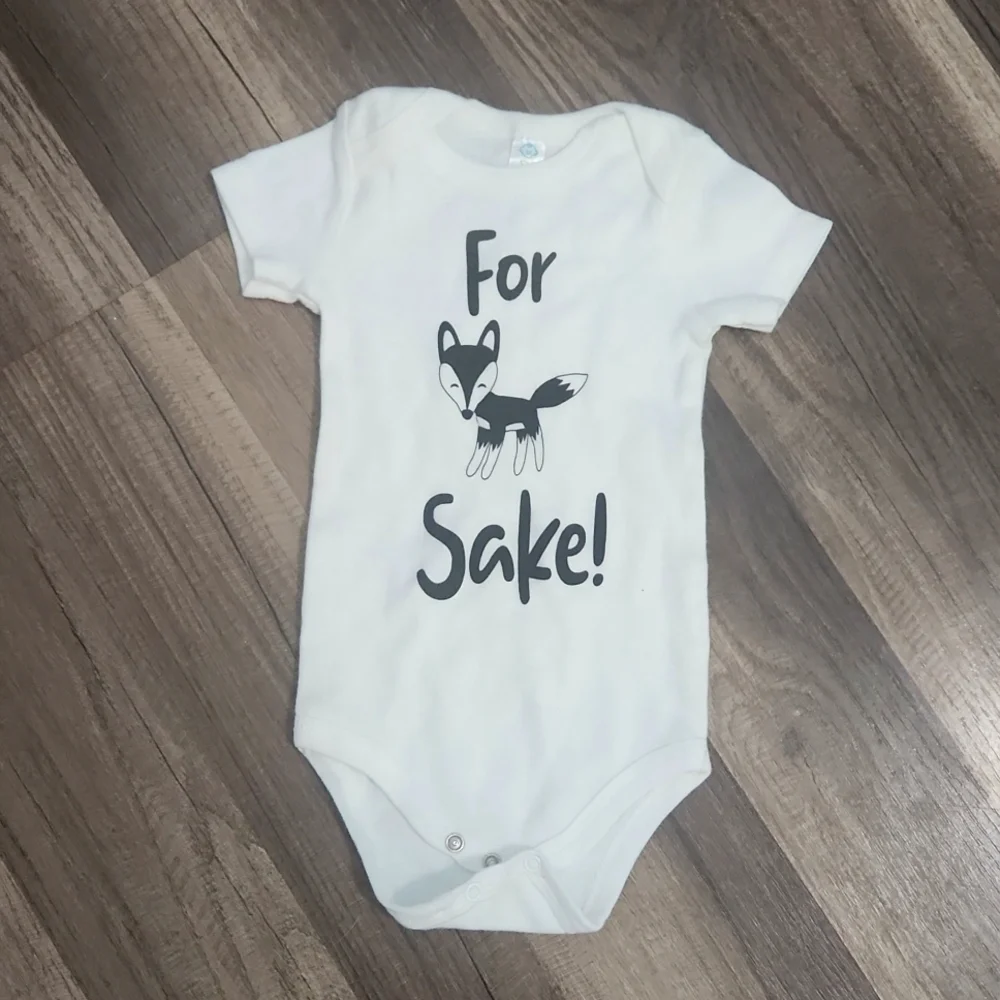 Fox Sake Custom Newborn Onesie! White Perfect Gift!🦊 NEW